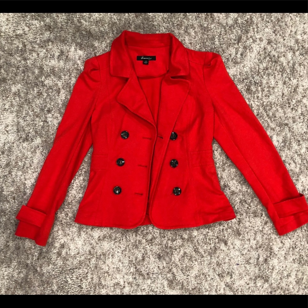Red blazer jacket